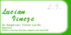 lucian vincze business card